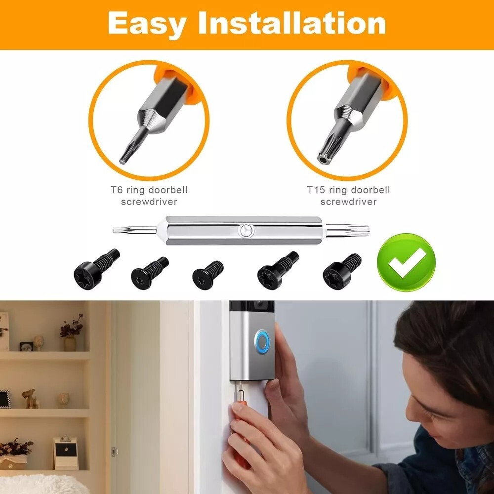 For Ring Doorbell Replacement Security Screws & Screwdriver Kit Gen 1 2 3 4 Pro