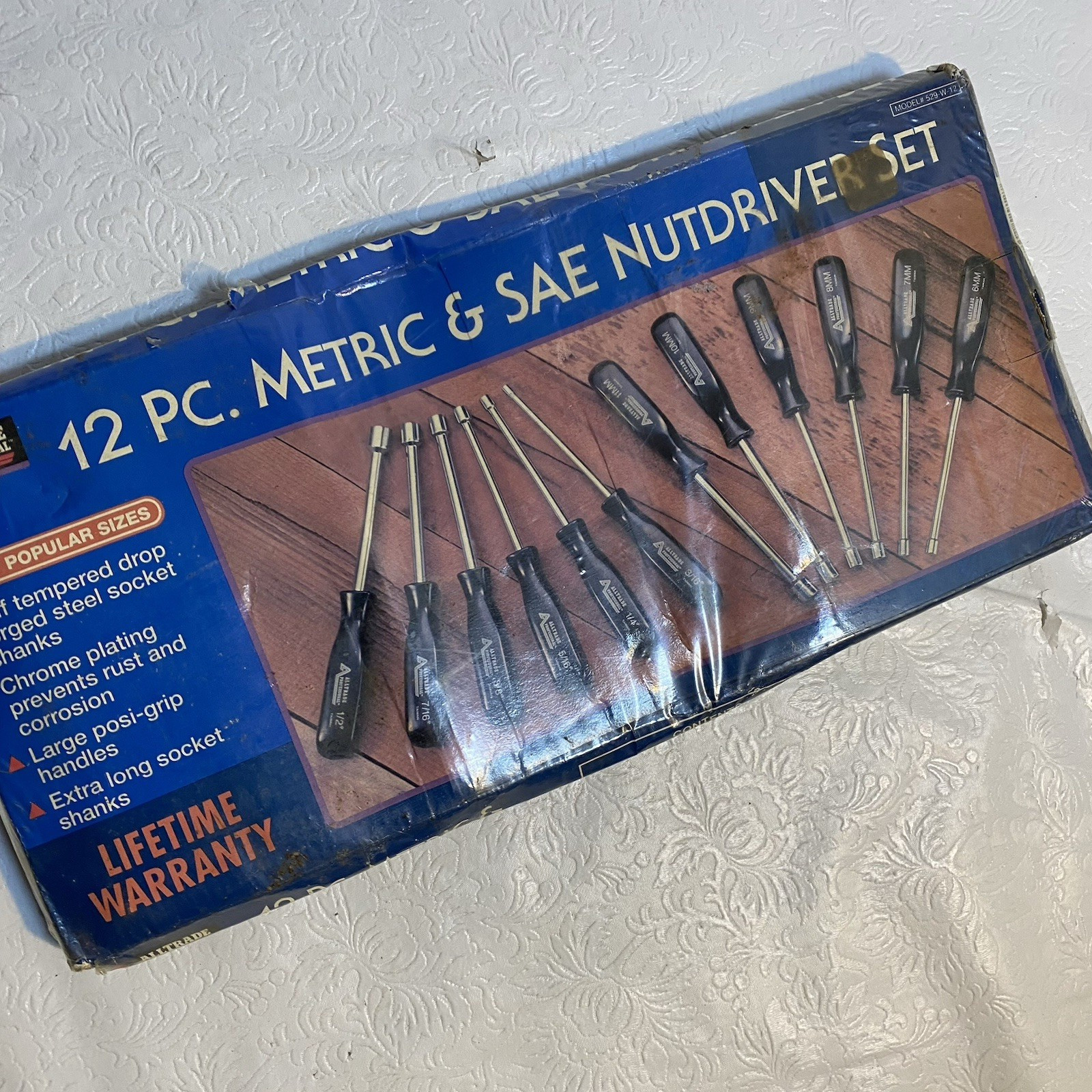 Alltrade Professional 529-W-12 12 piece Metric & SAE Nutdriver Set NOS READ