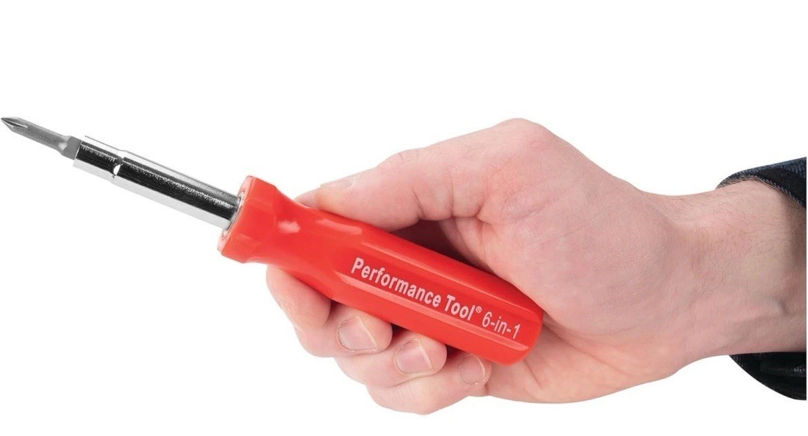 W975 6-In-1 Quick Change Screwdriver with Hex Torque Handle, Chrome Vanadium Ste