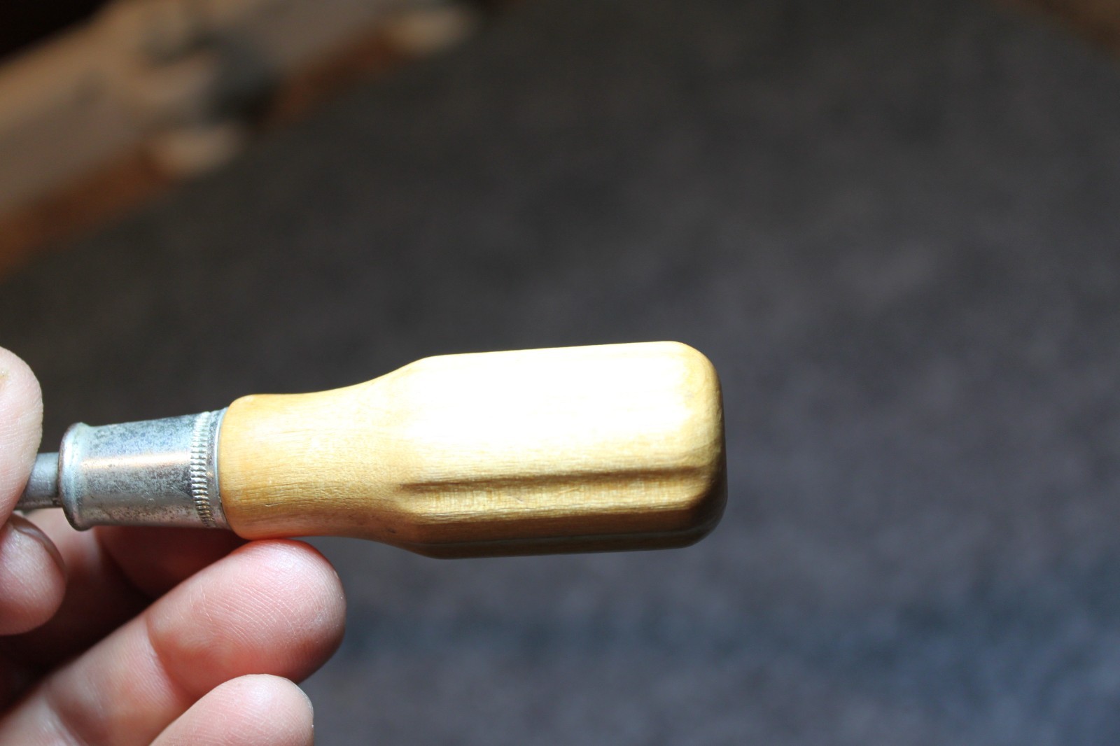 Vintage Spintite Stevens Walden 11/32″ SAE 6-Point Nut Driver Wood Handle