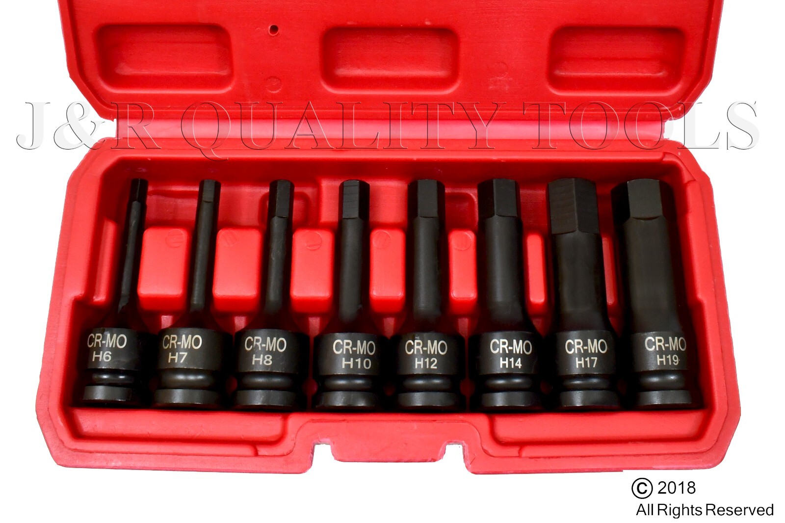8Pcs Metric 1/2″ Drive Impact Socket Set Hex Bits Long Air Allen Driver