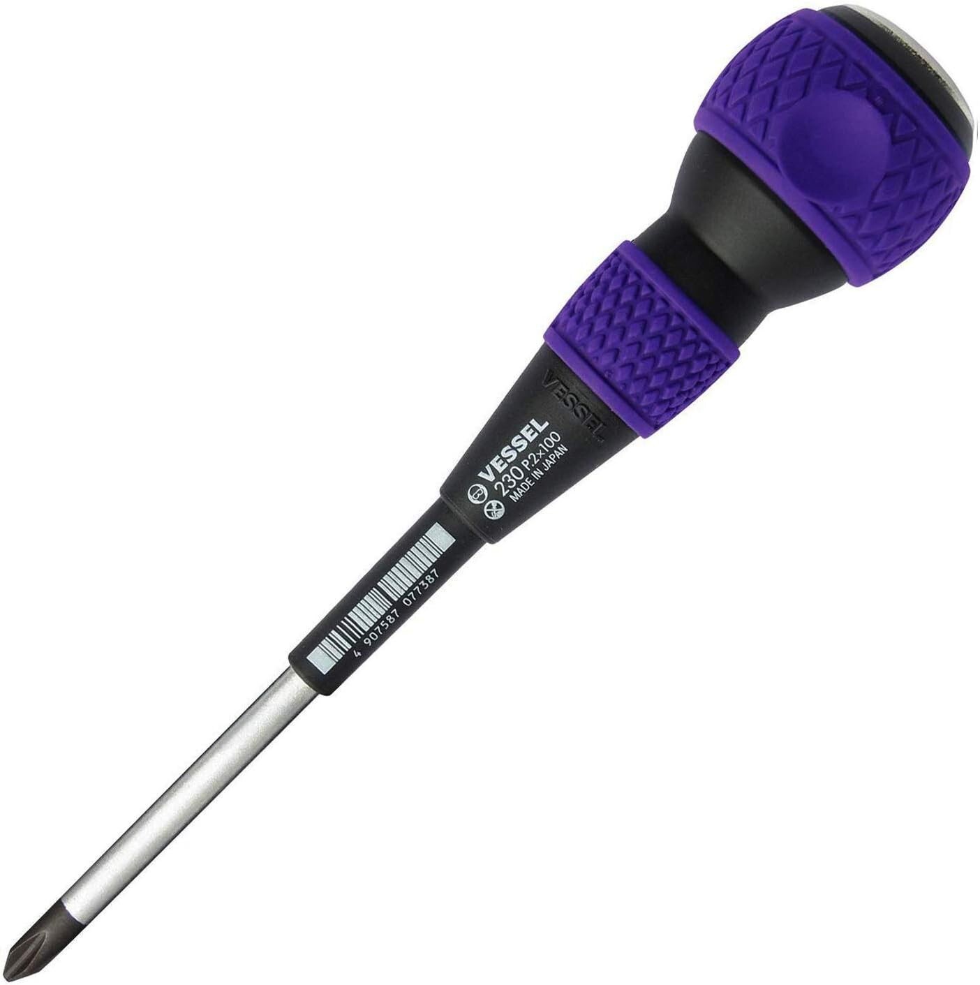 VESSEL Ball Grip Tang-Thru Screwdriver Through Driver +2×100 230 Japan