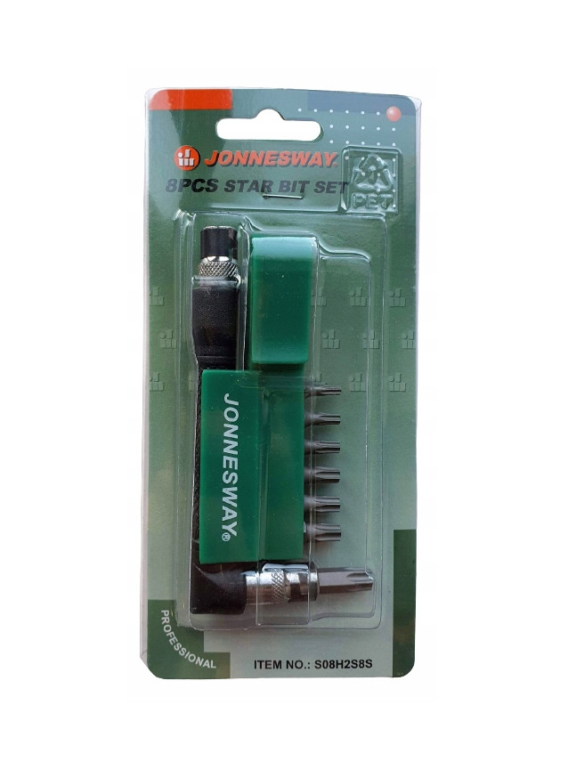 JONNESWAY 24 Pcs 1/4″ Dr Bit Set ( 8xPHILLIPS, SLOTTED, 8xHEXAGONAL & 8xTORX )