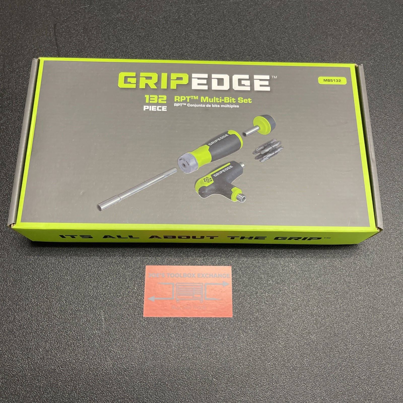 NEW GripEdge Tools Set MBS132 132-PC R.P.T. Multi-Bit Screwdriver Grip Edge