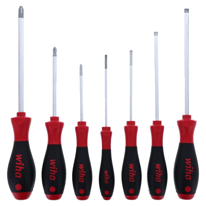 Wiha 7-Piece SoftFinish Slotted & Phillips Screwdriver Set (30278)
