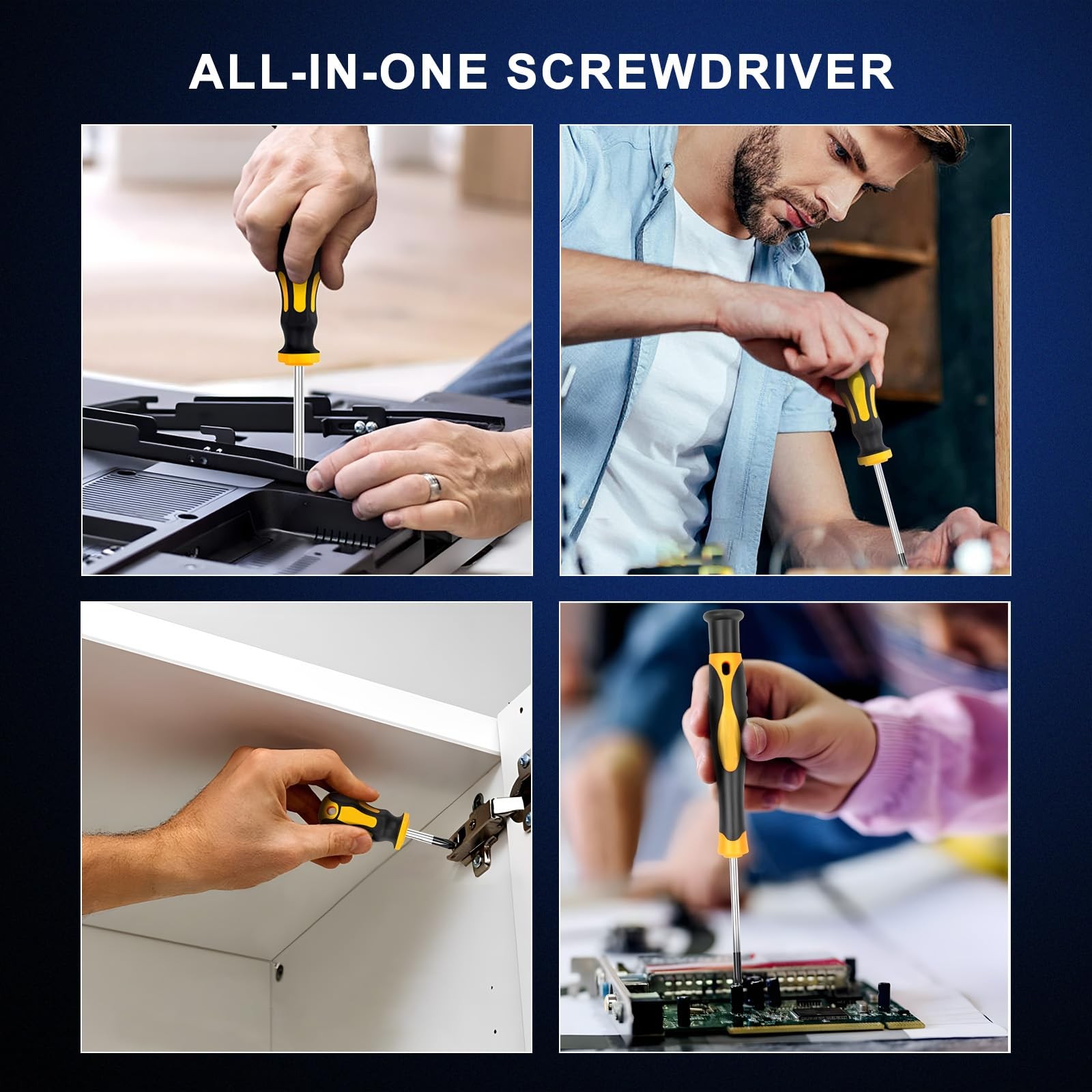Magnetic Screwdriver Set with Case, All-in-One Repair Tool Kit for Everyday H…