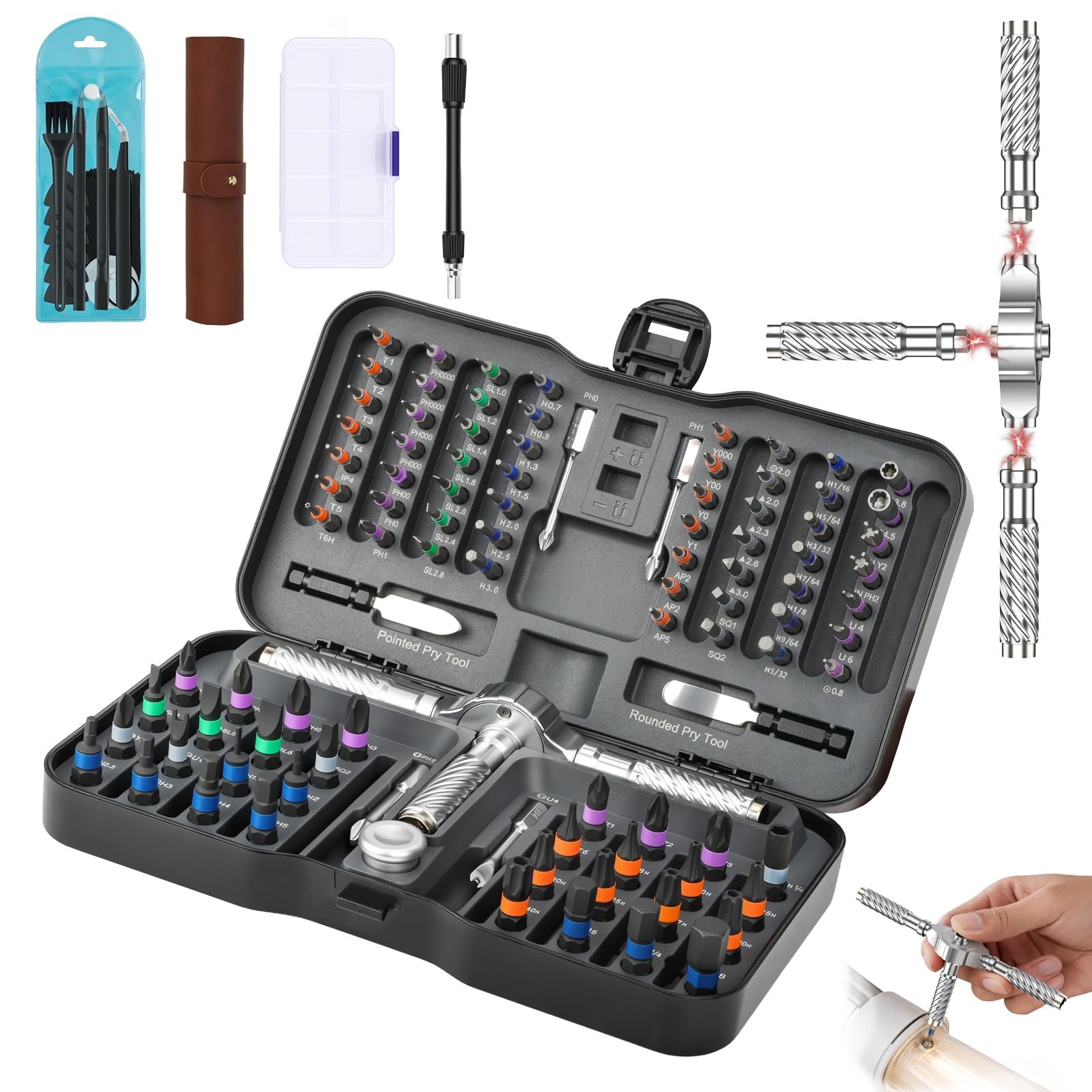 115 In 1 Magnetic Screwdriver Set Ratchet S2 Precision Repair Tech Tool Kit