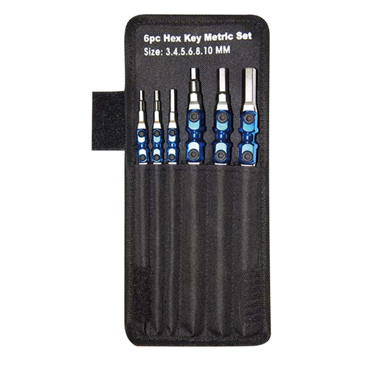 Astro Pneumatic (#1031) 6 Piece 180 Degree Swivel Hex (3-10mm) Wrench Set-Taiwan