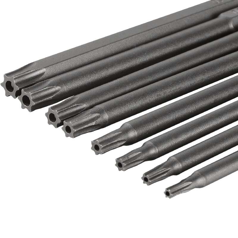 8pcs Torx Screwdriver Bit Set Hex Security Magnetic Head 100MM Extra Long IN USA