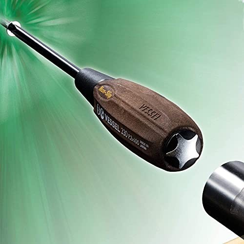 336PS Vessel 336Ps Wood Compo Tang Thru Screwdriver Set Of 6 Pieces Woody