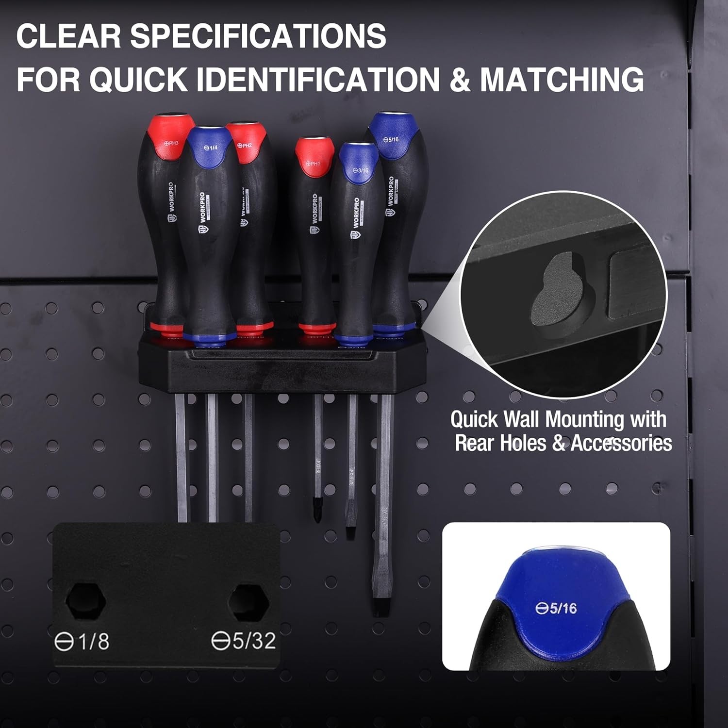 WORKPRO 22x Precision Magnetic Screwdriver Set Slotted Phillips Torx CRV Steel