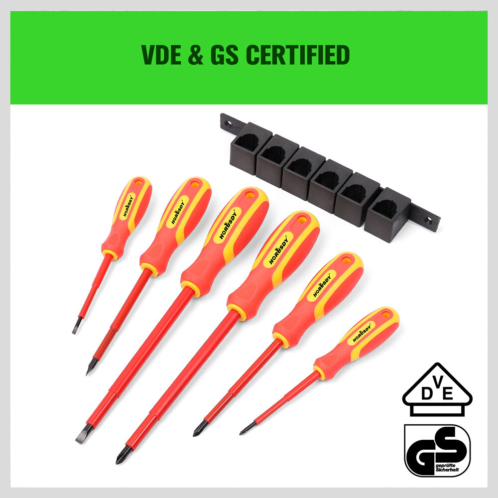 6pc Electrician’s Insulated Magnetic Electrical Hand Screwdriver Tool Set New