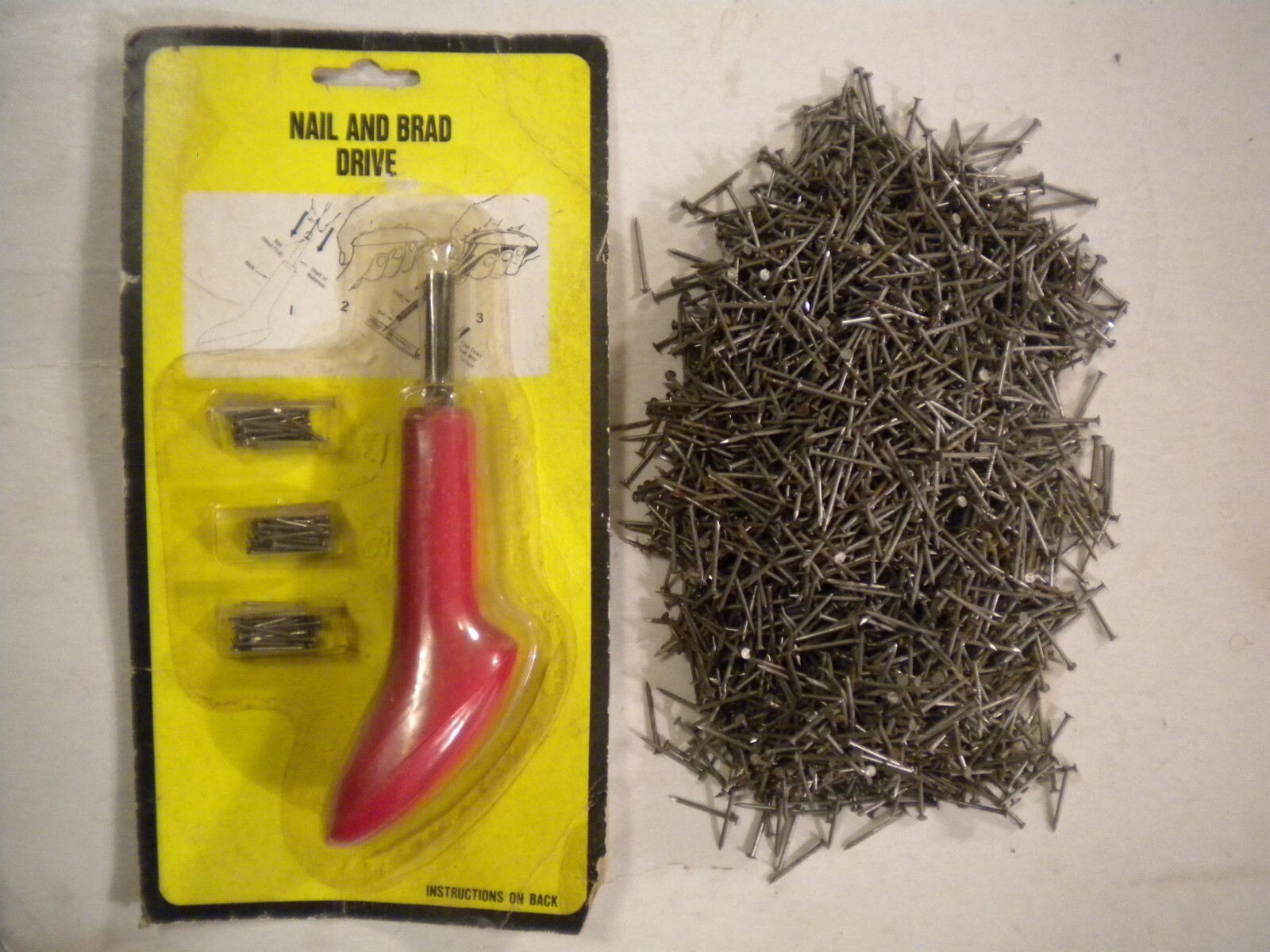 Brad & Nail Driver and Large Supply 17 Ounces of 3/4″ Size Brads