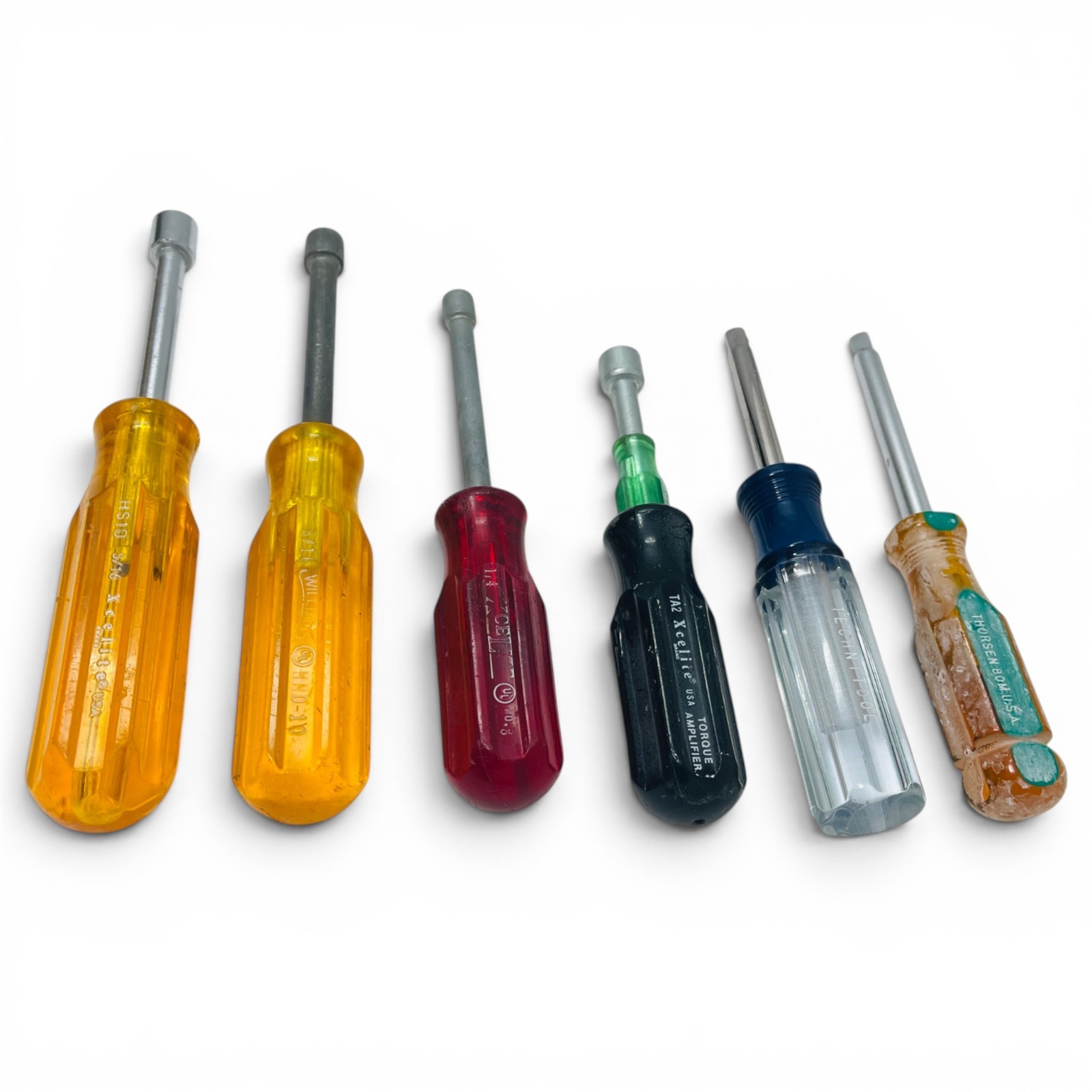 Xcelite Williams Thorsen Technitool USA Nut Driver Hand Tool Lot Set, 6 Pcs