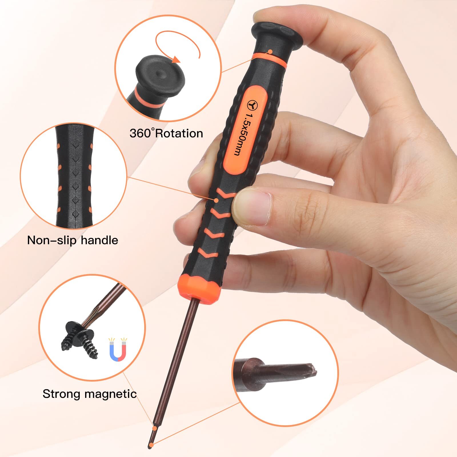 JOREST Precision Screwdriver Set Y00 P5 P6 P8 Torx Triwing Spudger for PS4 Xbox