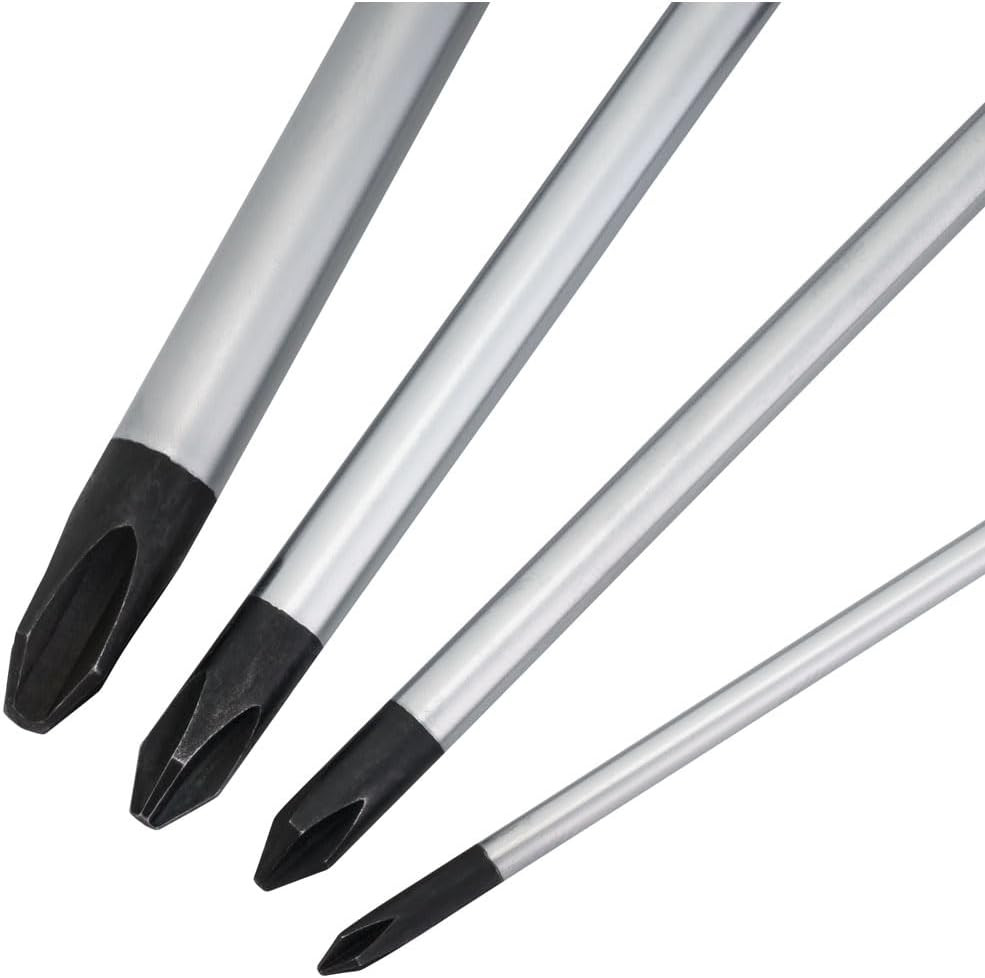 TUSK 4-Piece JIS Screwdriver Set #0 #1 #2 #3 Magnetic Tip Ergonomic