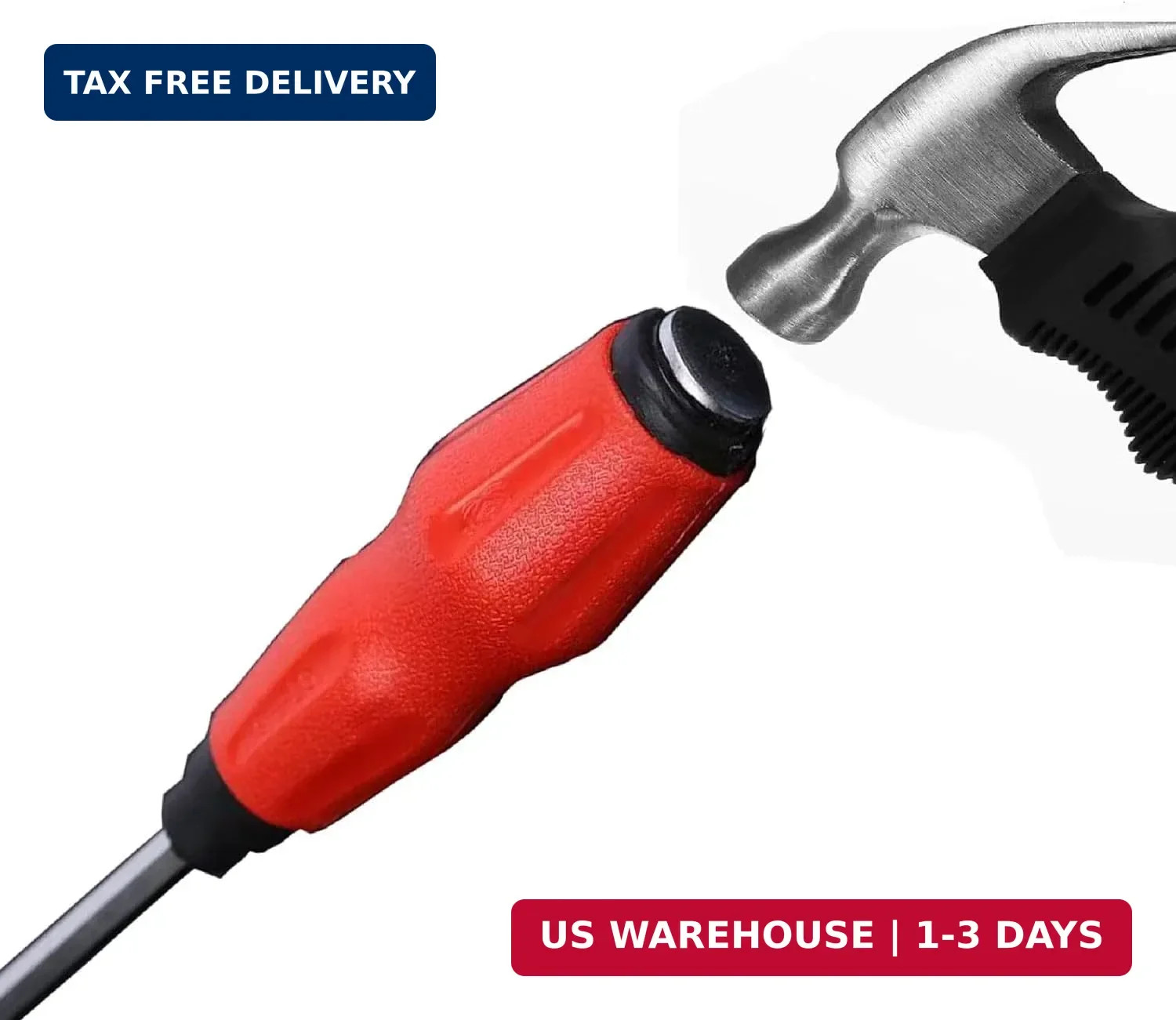 1Pcs Demolition Screwdriver, 8mm Flathead Screwdriver 11.8 Inches with Ergonomic