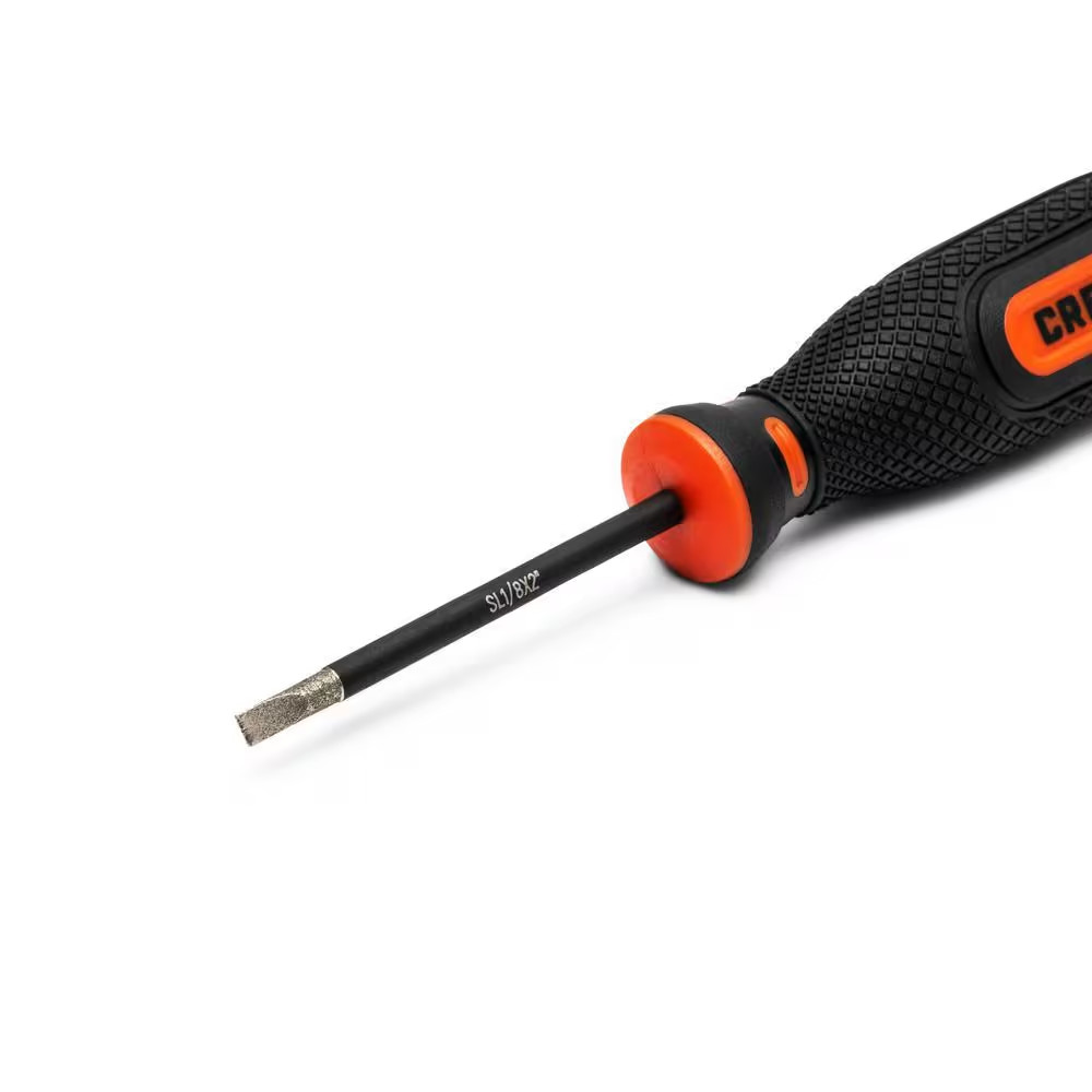 Diamond Tip Phillips and Slotted Precision Screwdriver Set with Dual Material Ha