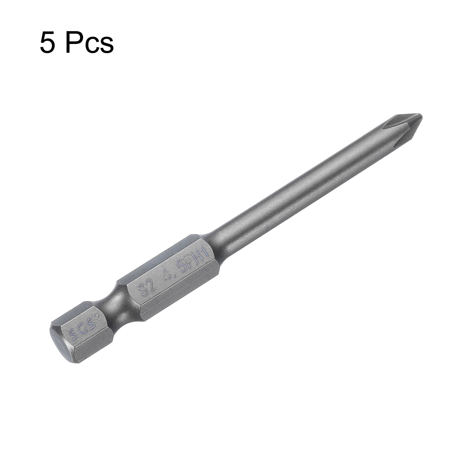 5pack Magnetic Phillips Screwdriver Bit PH1 1/4″ Hex Shank 65mm Long 4.5mm Rod
