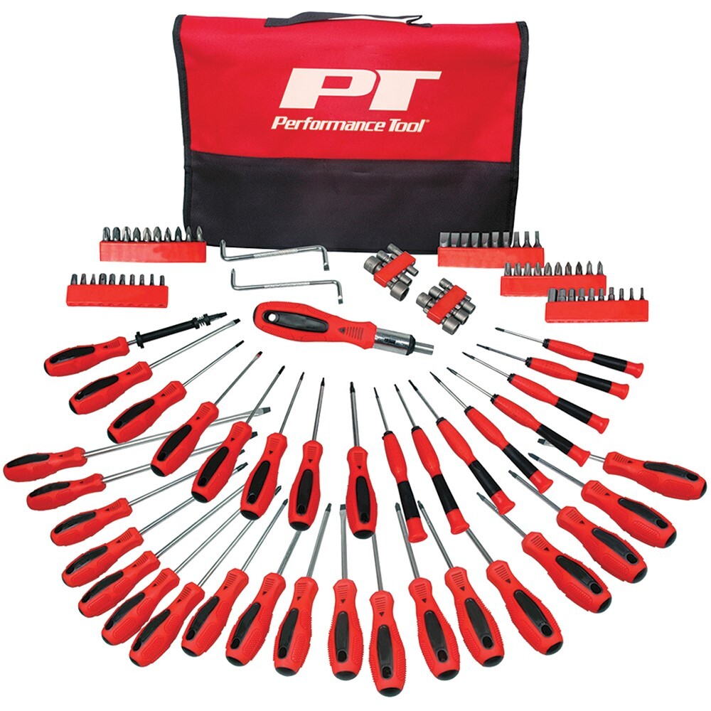 Performance Tool® 100-Pc Screwdriver Set with Pouch #WL-W1721