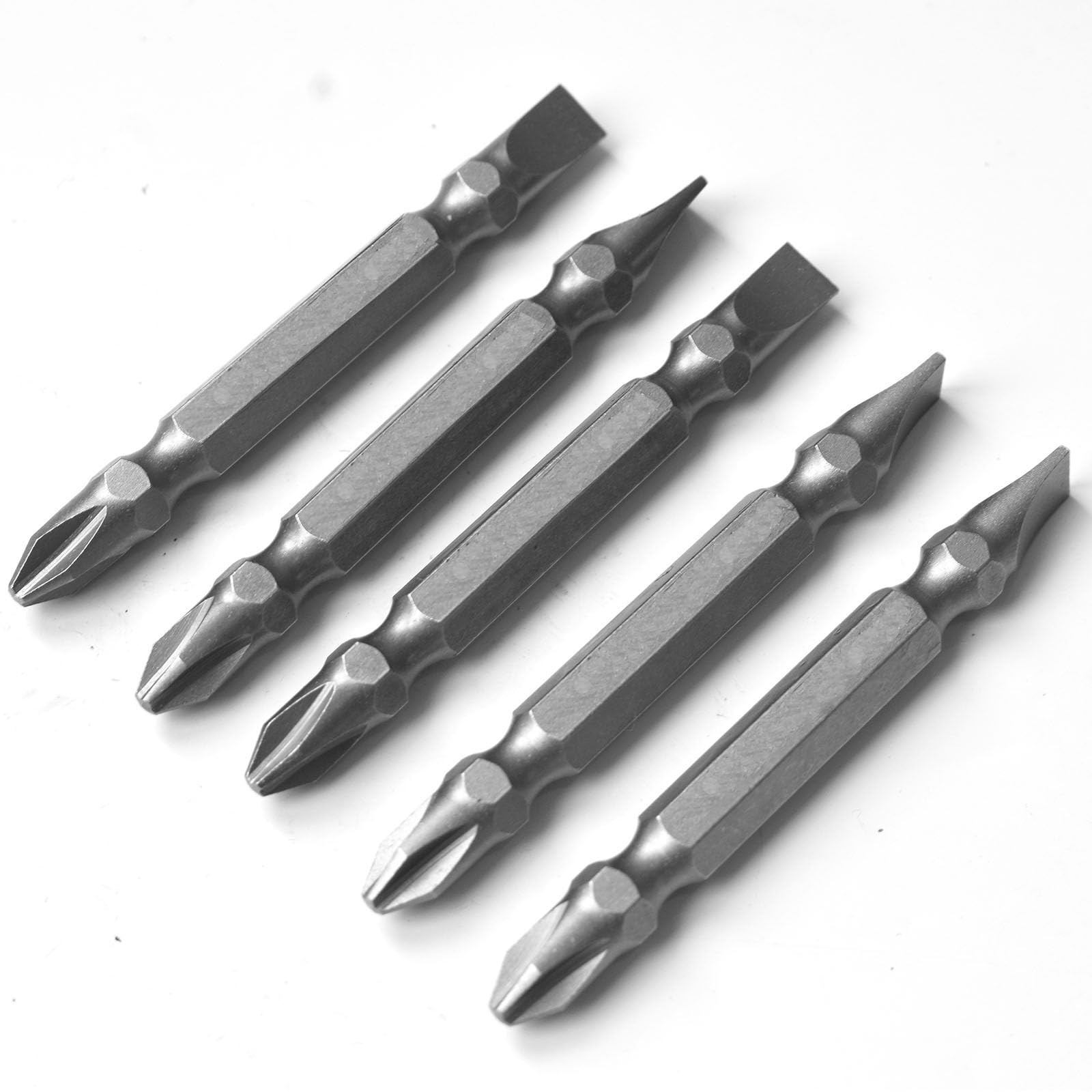 5Pcs PH2/SL6 Phillips and Slotted Flathead Double Ended Screwdriver Bits Magn…