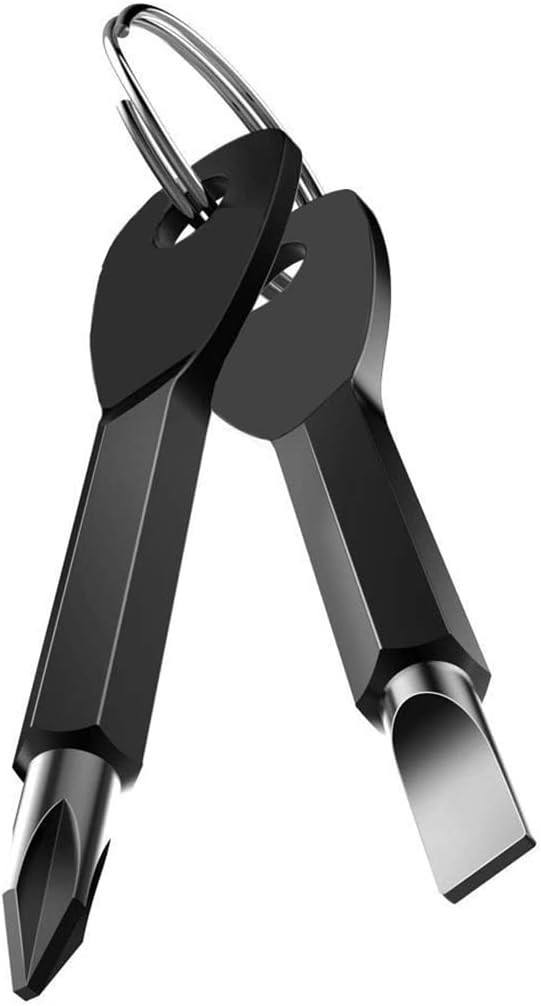 Compact Screwdriver Keychain – Stylish Black Mini Repair Tool for Everyday Use