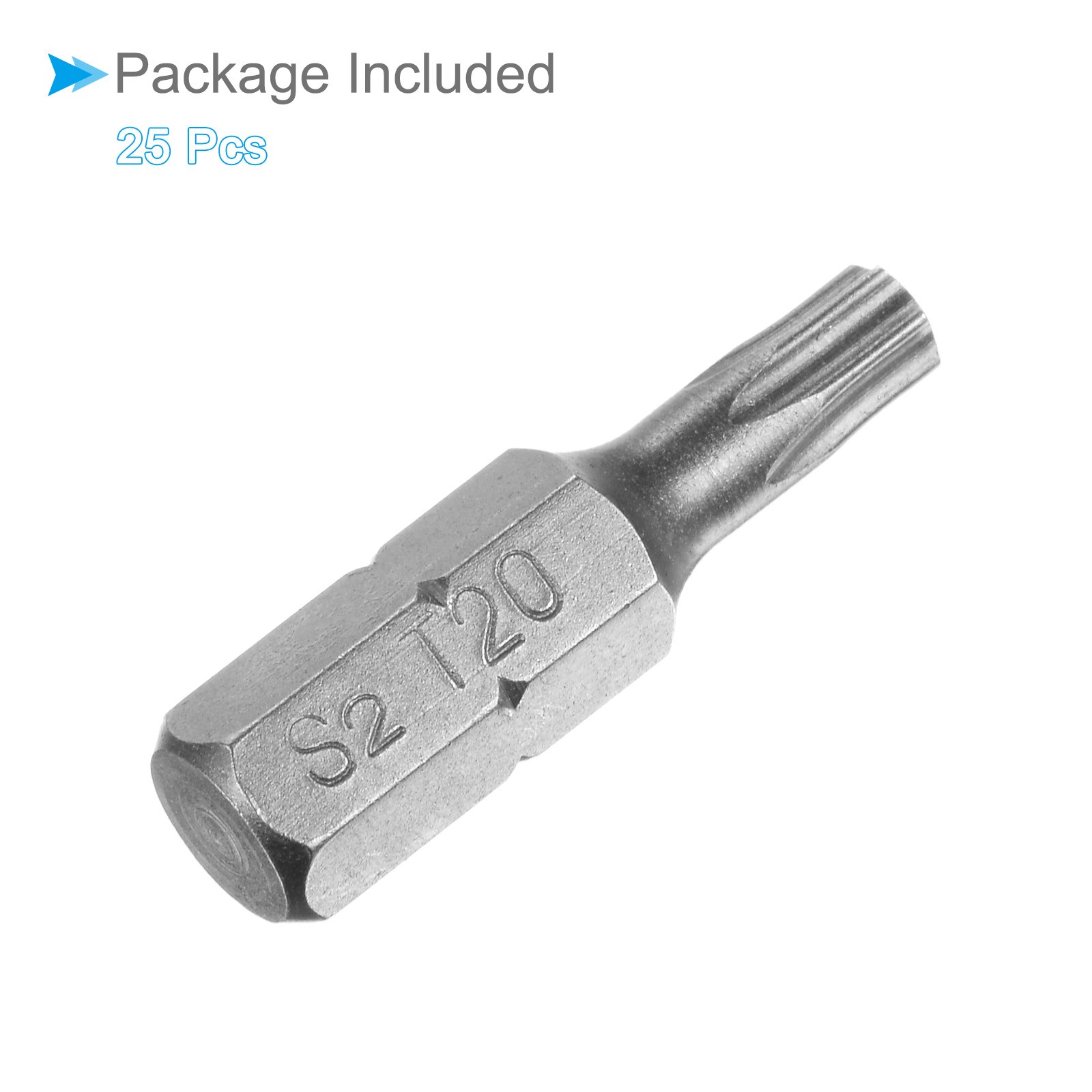 25pcs Torx Screwdriver Bits 1/4″ Hex Shank 25mm T20 Magnetic Screwdrivers Bit