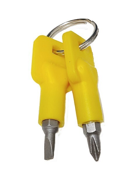Screw Driver (2) Keychain Power Bit Driver 6 Pc Bit Driver Included – Green Case