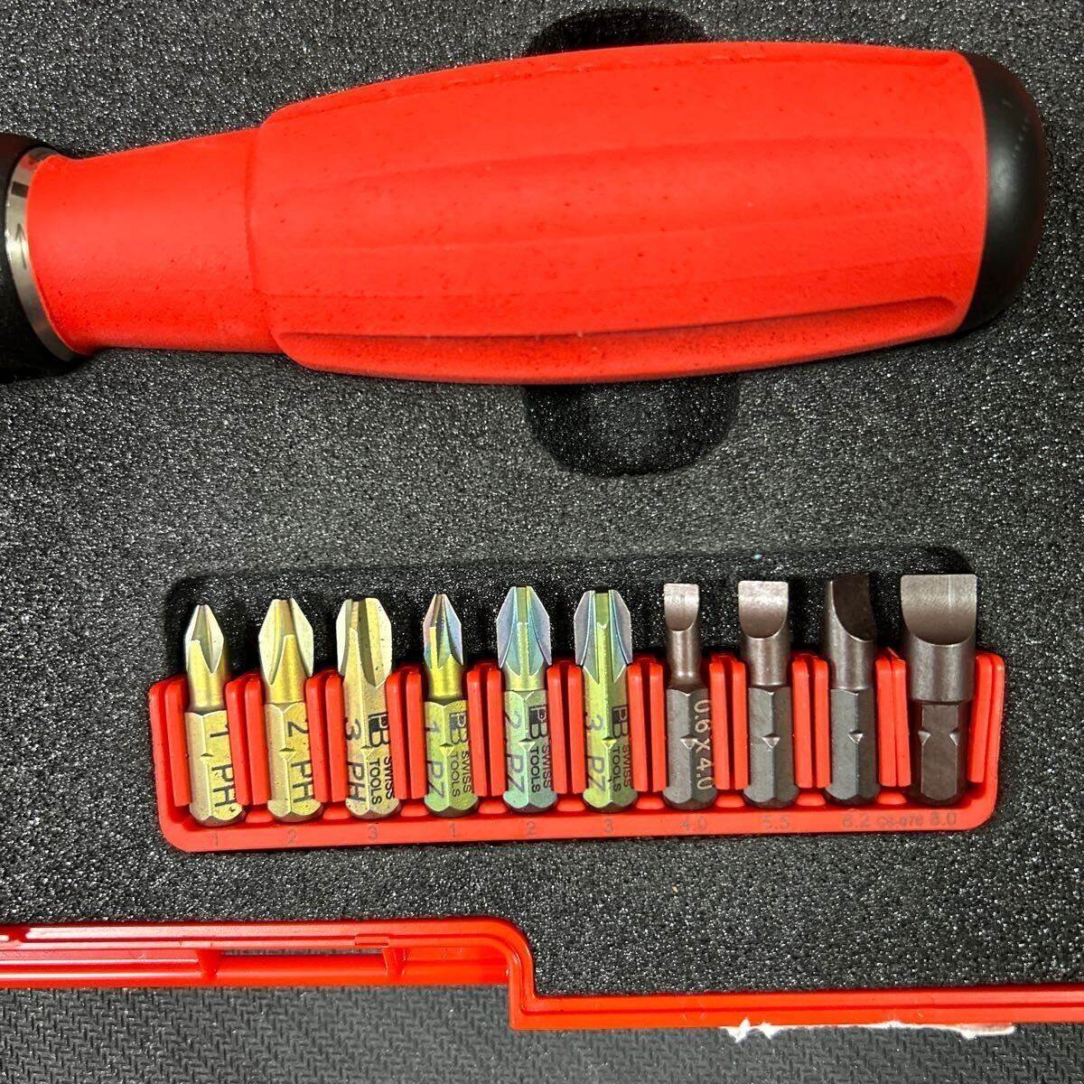 PB Swiss Tools Ratchet Driver Set 8510R-100 Set DIY Carpenter Repair Tool Red JP