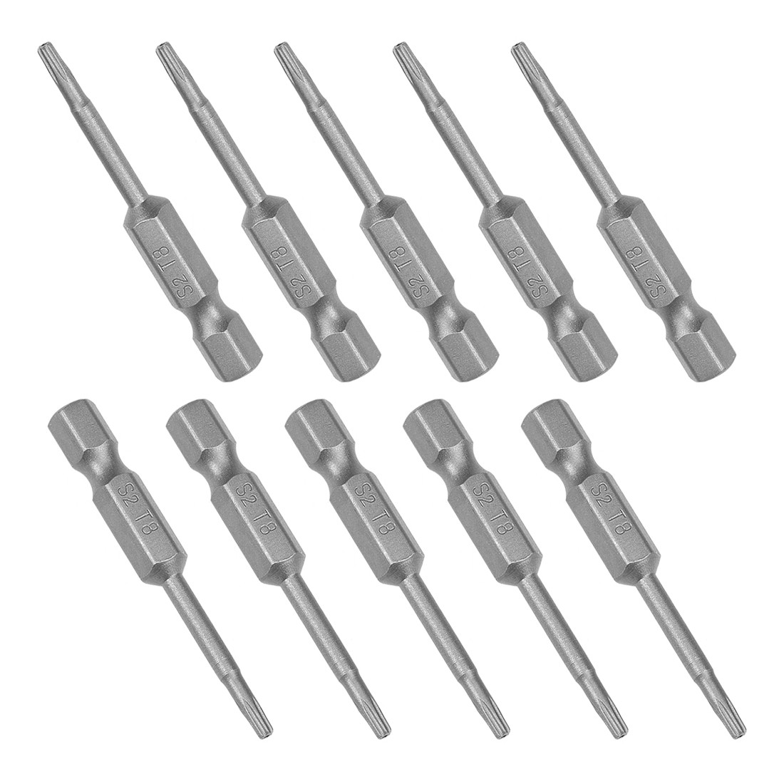 T8 Magnetic Torx Screwdriver Bits 50mm 1/4″ Hex Shank for Industry 10Pcs