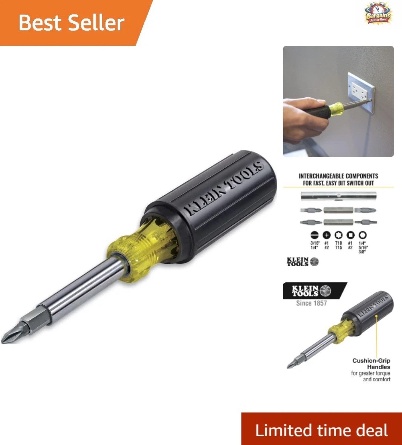 Klein Tools 11-in-1 Multi-Bit Screwdriver/Nut Driver