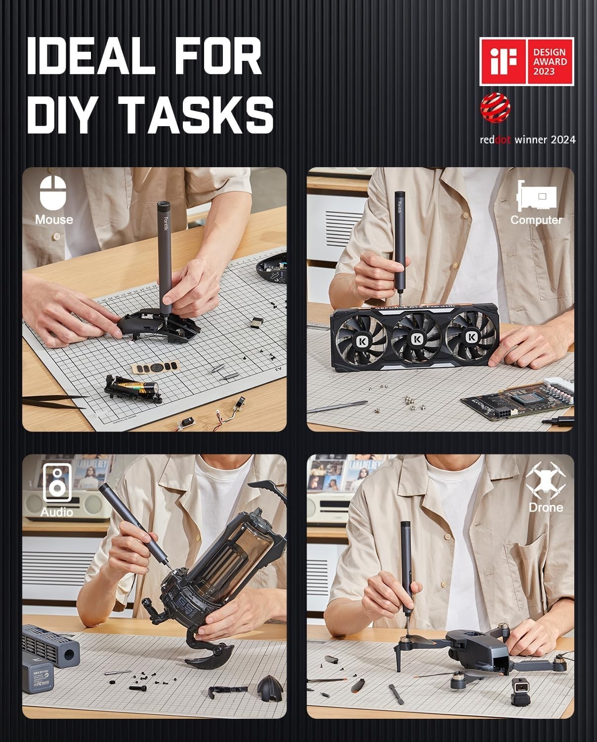 Fanttik E1 Ultra Electric Screwdriver, Mini Precision Screwdriver Set
