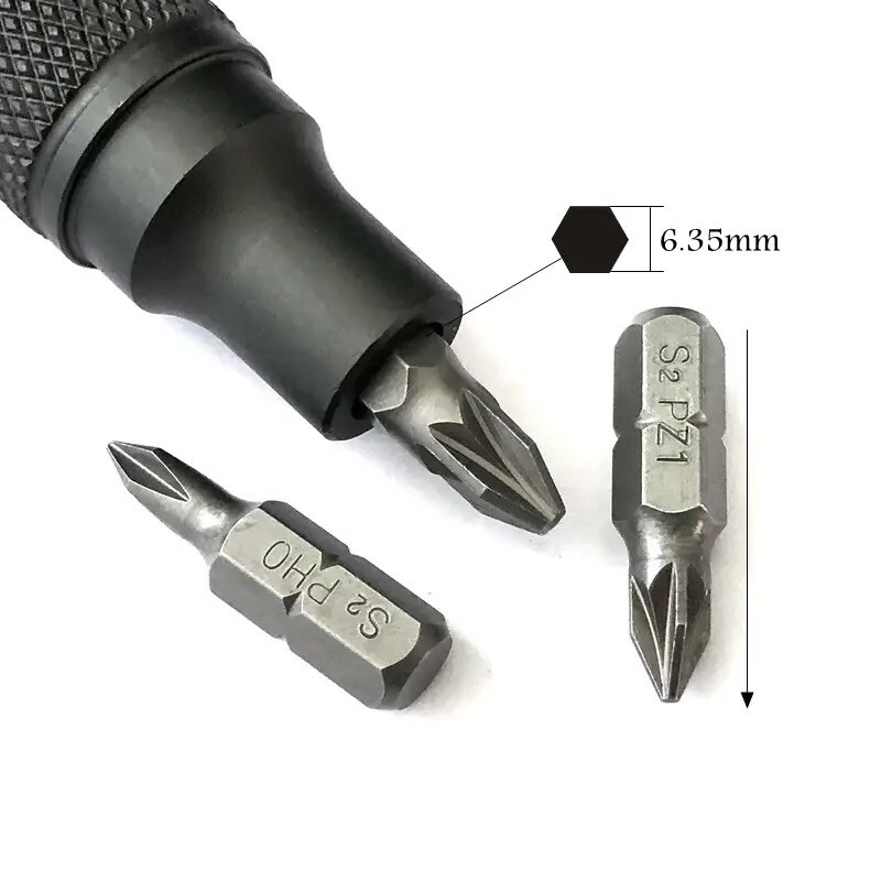 1/4” inch Metal Handle Magnetic Bit Holder Screwdriver Nutdriver 6.35mm