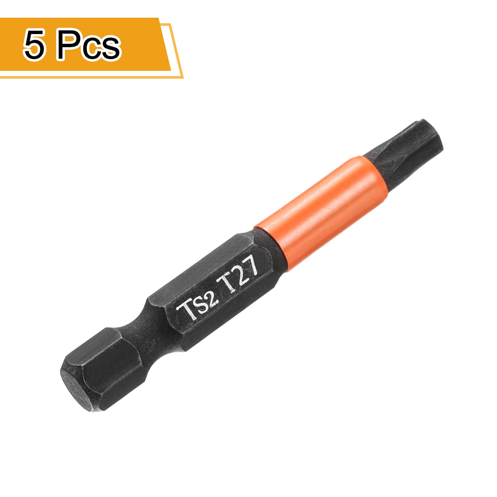 5pcs T27 Torx Head Screwdriver Bit 2″ Long 1/4″ Hex Shank Magnetic Screw Driver