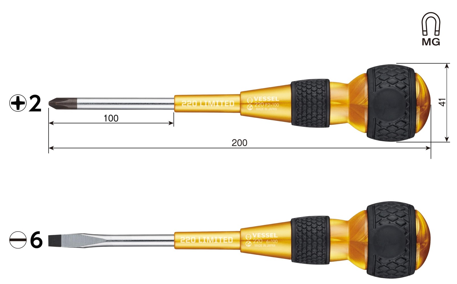 Gold Screwdriver with Cushion Grip 3.9 inch Shaft Length for Home Improvement