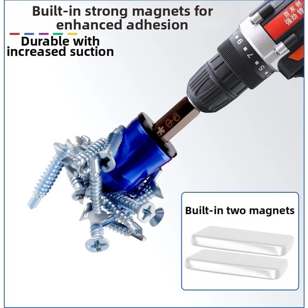 SEESE Strong Magnetic Screw Ring 1/4″ 6.35mm Universal Screwdriver Bit Holder