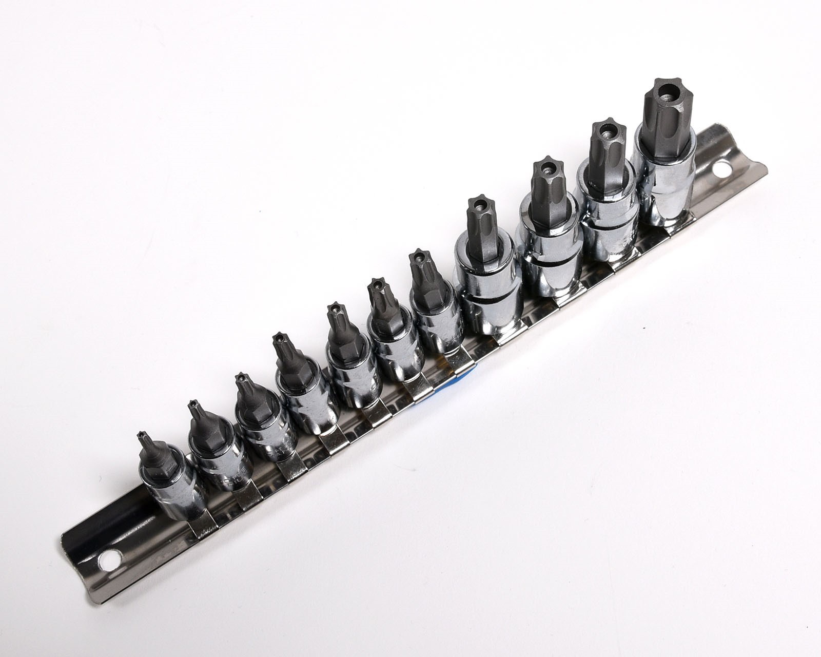 11pc Security Torx Socket 6 Point Set 3/8″ & 1/4″ Star Bit Tamper Proof S2 Steel