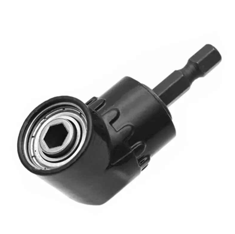 1pc 105° Right Angle Drill Bit Extension 1/4 Hex Magnetic Screwdriver Tool – NEW