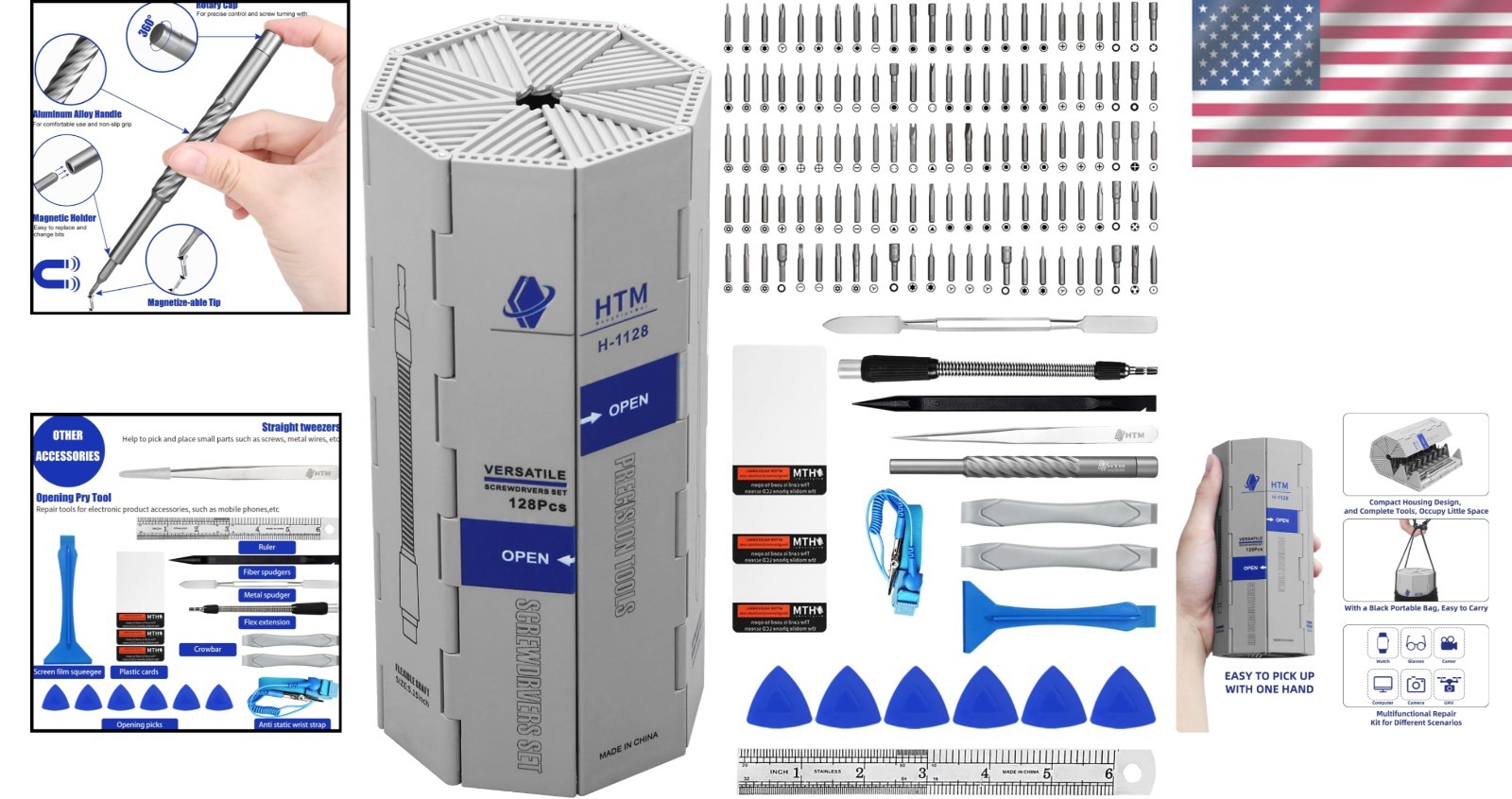 Ergonomic 142-in-1 Precision Screwdriver Set: Perfect for Computers & Consoles