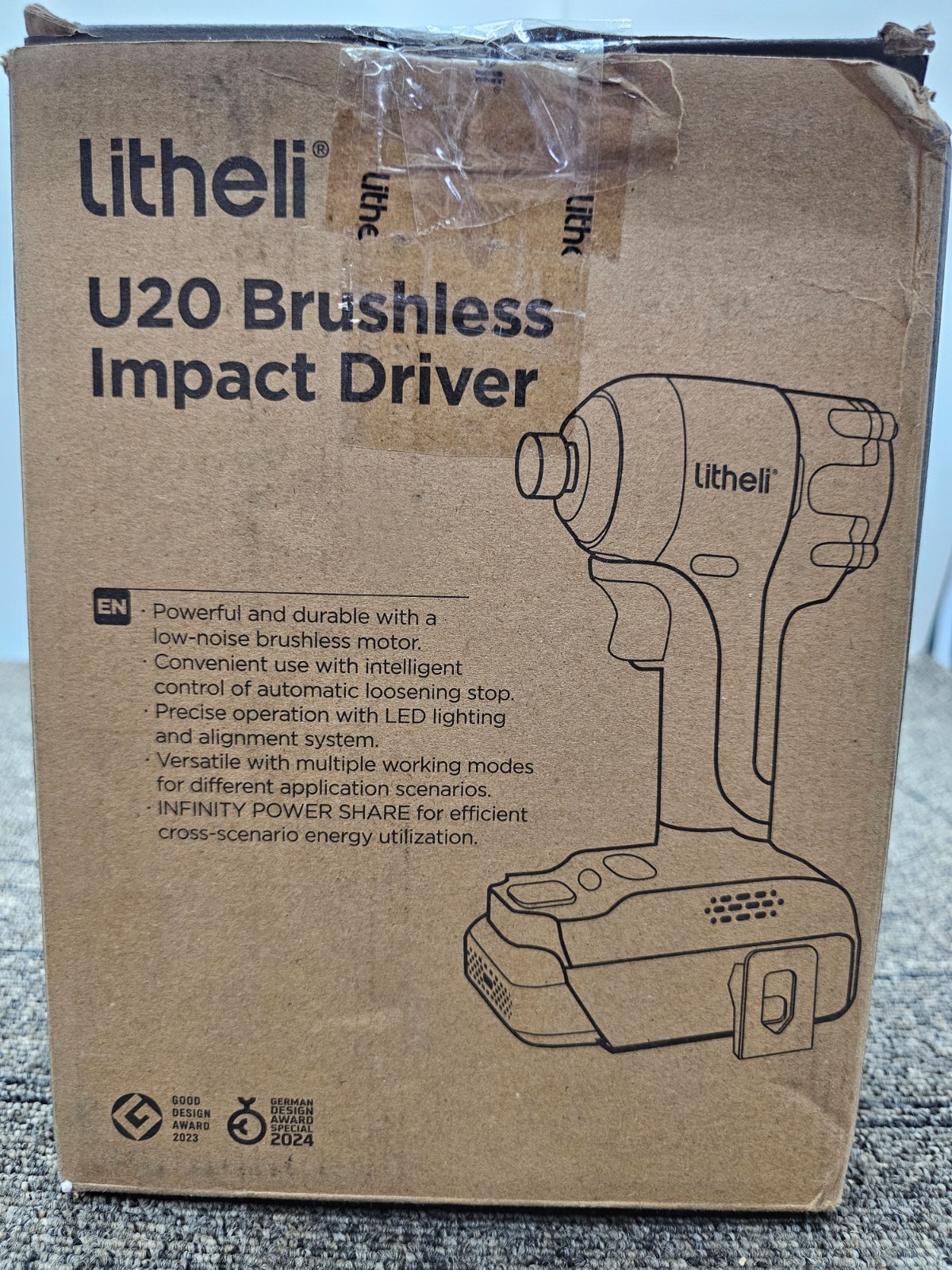Litheli U20QZ00-0A120 20V Cordless Impact Driver 2035 in-lbs Max Torque