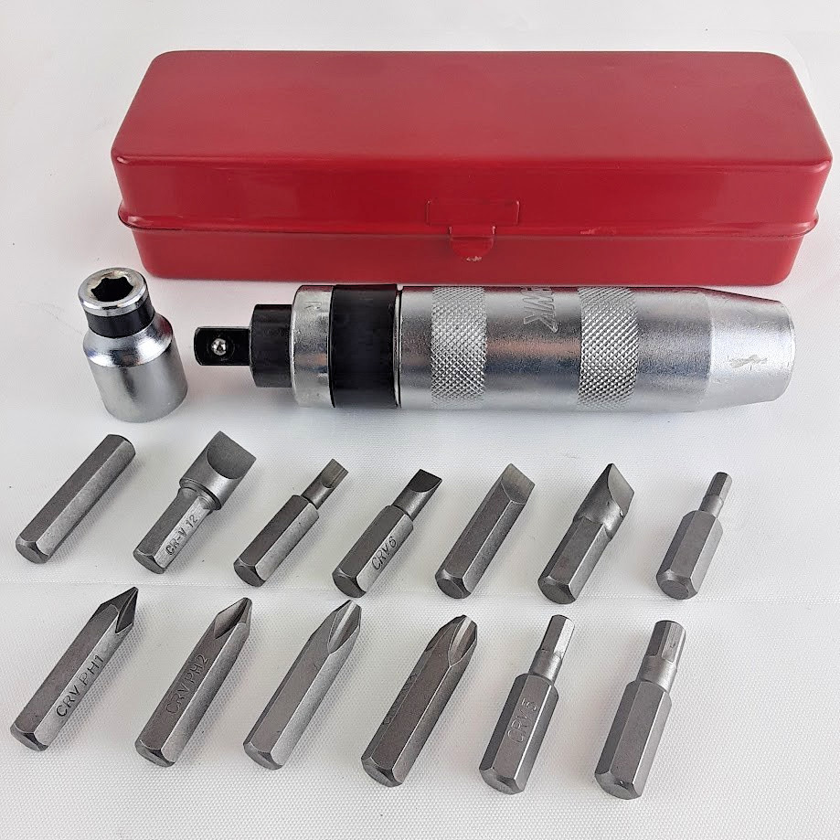 14PcMANUAL 1/2″ Impact Driver Heavy Duty Screw Remover Reversible Tightening Set