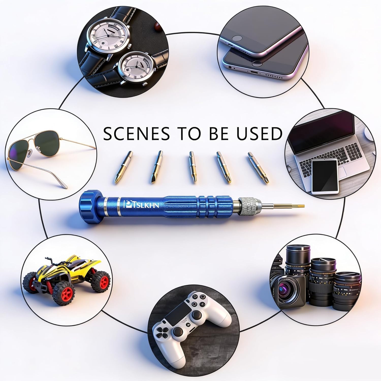 Compact All-in-One 5-in-1 Screwdriver Set, Durable Magnetic Tool for Technicians