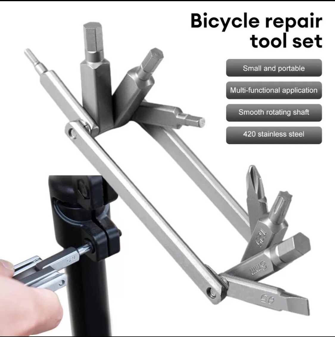 Universal Pocket travel Folding Tool Set with Screwdrivers and Wrenches