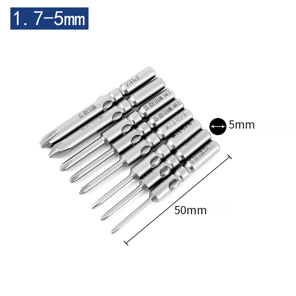 5mm Round Shank Phillips Screwdriver Bits Magnetic Impact Power Drill Bit