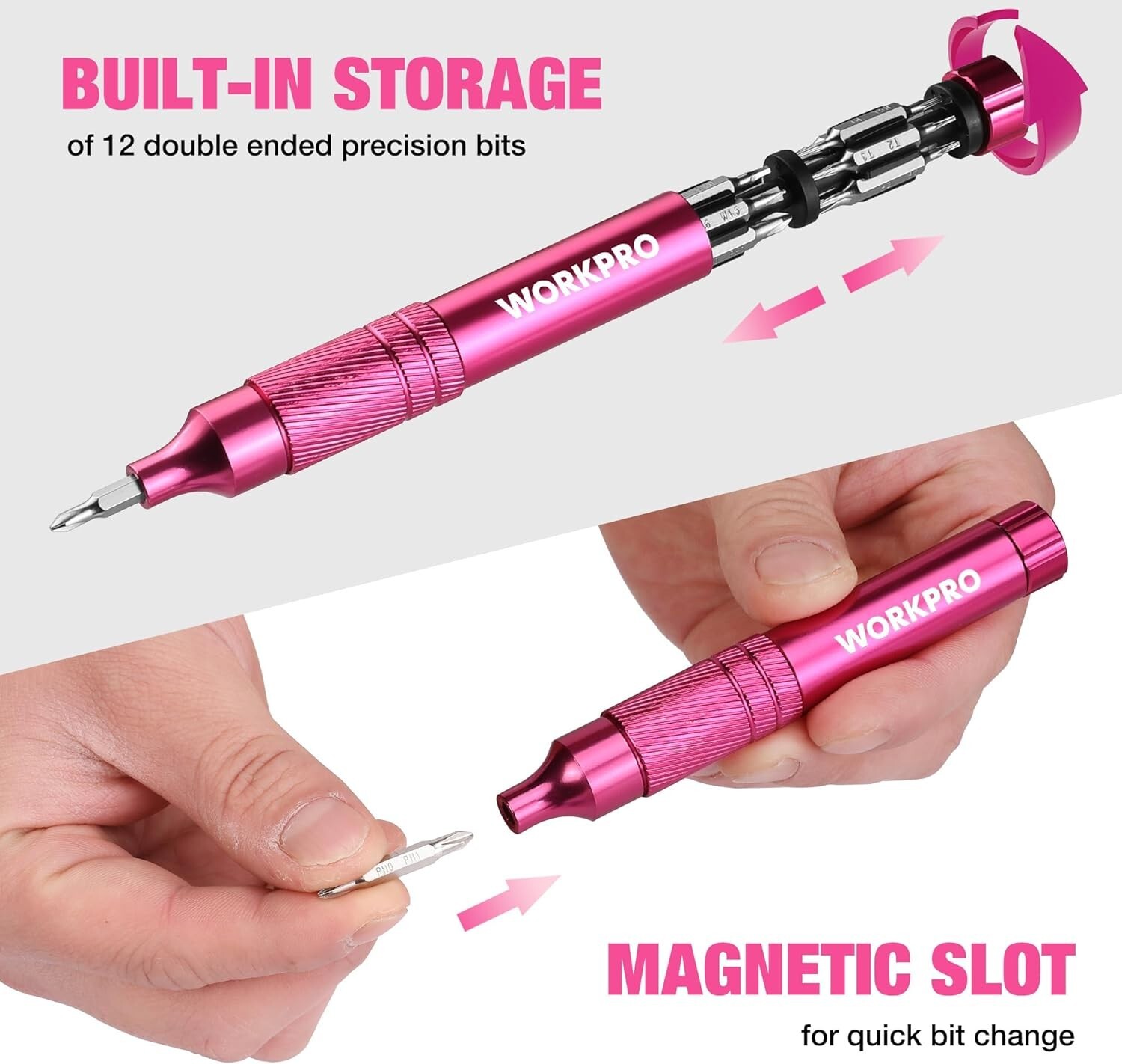 WORKPRO 24-in-1 Precision Screwdriver, Pen Style Multi-Bit Screwdriver S2 Steel