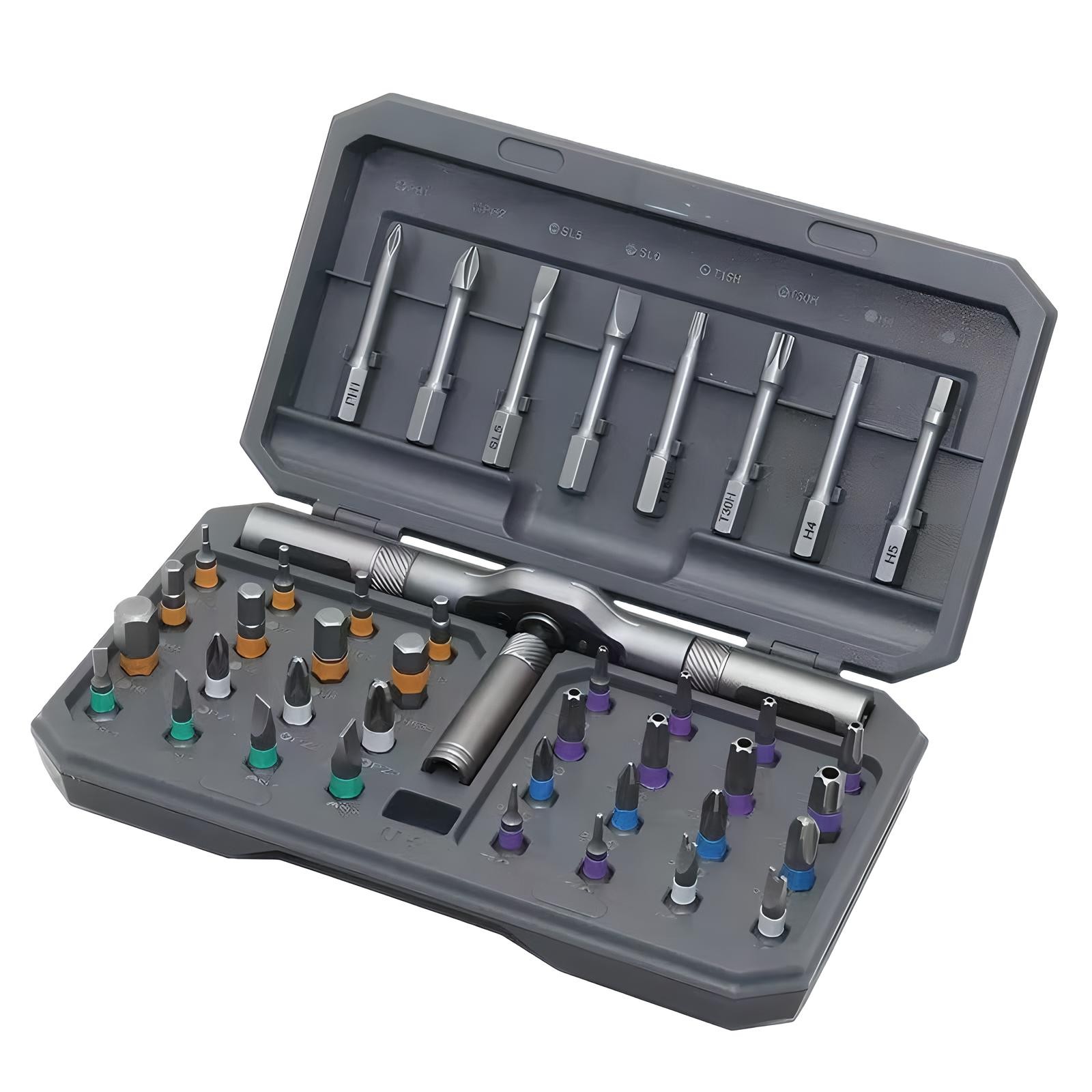 42-in-1 Magnetic Screwdriver DIY Ratchet Screwdriver Set Multi Bit Magnetic NEW