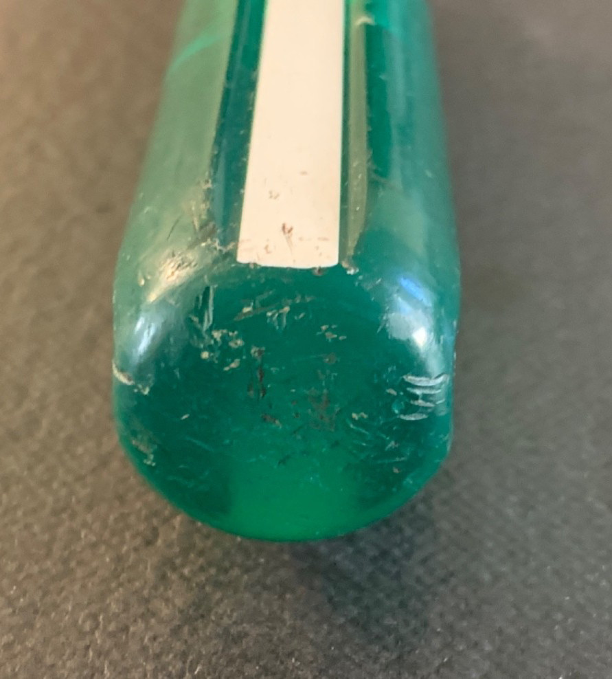 Vintage S-K Tools USA 73003 #3 Phillips Screwdriver Green & White Handle