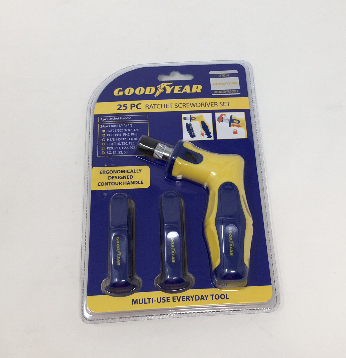 GoodYear 25 PC Heavy Duty Ratchet Screwdriver Set New