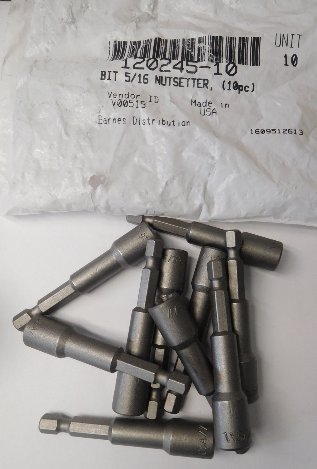 Bosch 120245 1609512613 5/16″ x 2-9/16″ Magnetic Nutsetters 10 Pack USA
