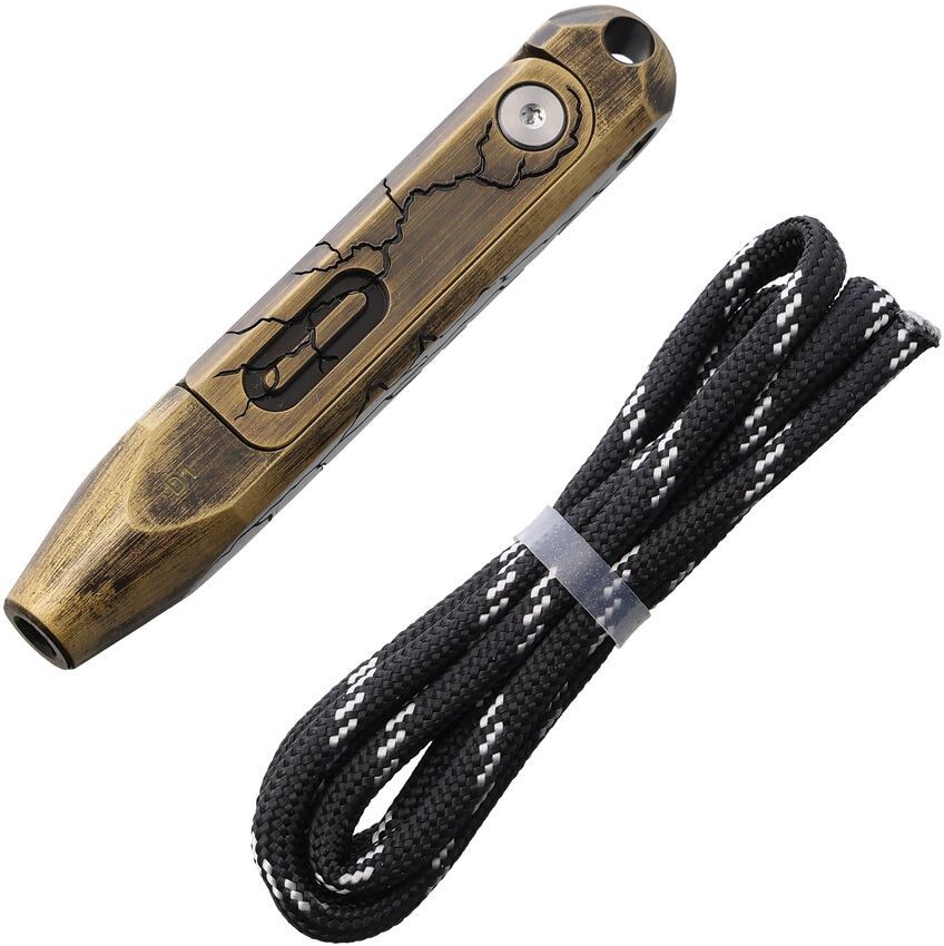 Oknife Otacle D1 For The Included Hex Bits Etched Cracked Brass Construction